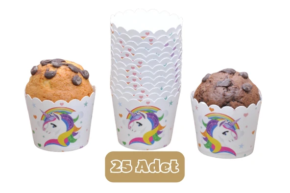 Unicorn Temalı Cupcake Muffin Kalıbı ürün görseli