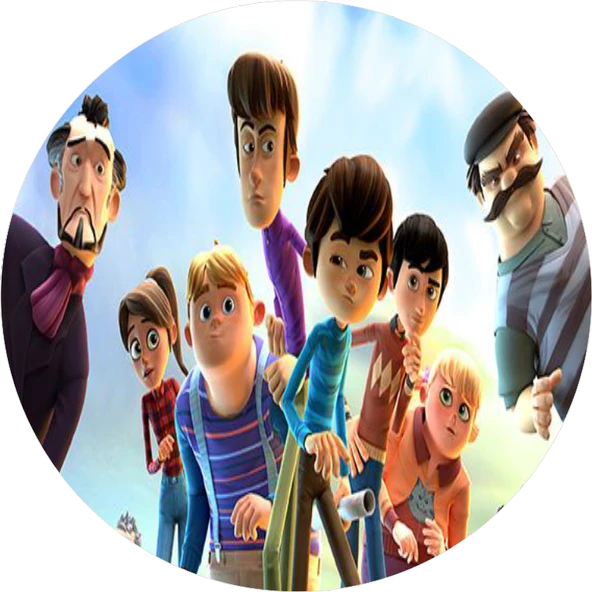 Rafadan Tayfa Yuvarlak Pasta Yenilebilir Resim Baskı 20 cm ürün görseli