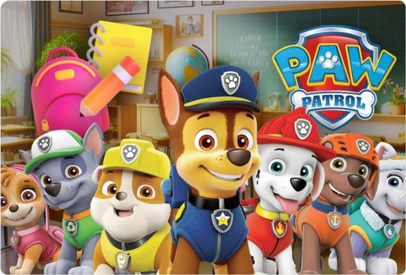 Paw Patrol Dikdörtgen Pasta Yenilebilir Resim Baskı 28*19 cm ürün görseli 1