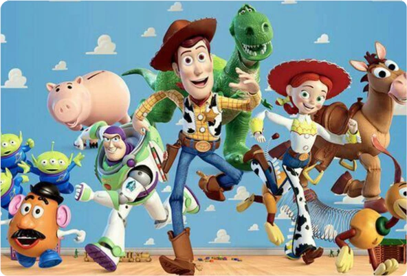 Toy Stroy Dikdörtgen Pasta Yenilebilir Resim Baskı 28*19 cm ürün görseli