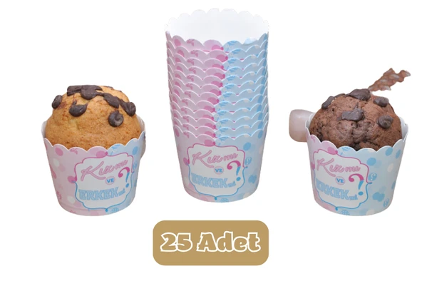Cinsiyet Temalı Cupcake Muffin Kalıbı ürün görseli