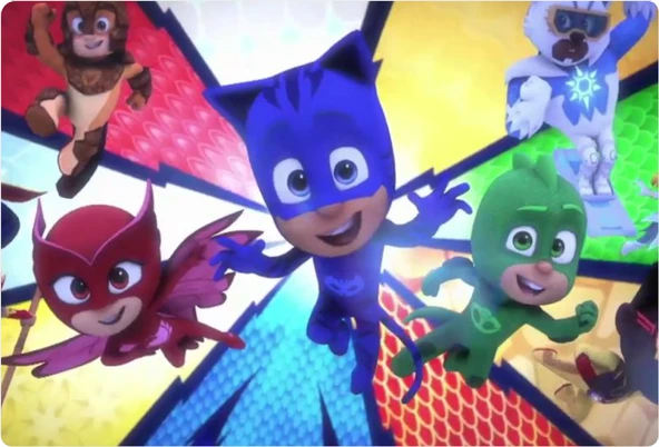 Pjmask Dikdörtgen Pasta Yenilebilir Resim Baskı 28*19 cm ürün görseli 1