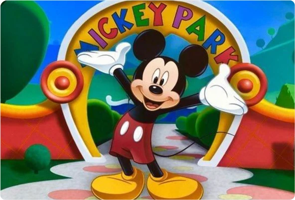 Mickey Mouse Dikdörtgen Pasta Yenilebilir Resim Baskı 28*19 cm ürün görseli