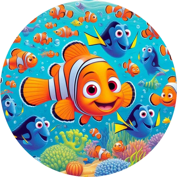 Nemo Yuvarlak Pasta Yenilebilir Resim Baskı 20 cm ürün görseli