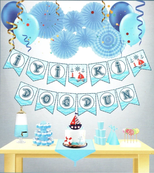 Denizci Temalı Uzar Yazı Banner ürün görseli 1