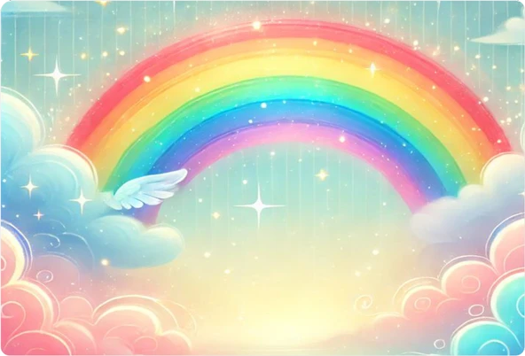 Gökkuşağı Dikdörtgen Pasta Yenilebilir Resim Baskı 28*19 cm ürün görseli