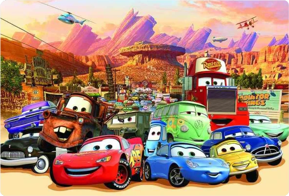 Cars Dikdörtgen Pasta Yenilebilir Resim Baskı 28*19 cm ürün görseli