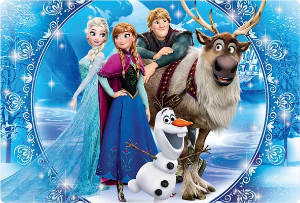 Frozen Dikdörtgen Pasta Yenilebilir Resim Baskı 28*19 cm ürün görseli