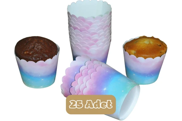 Gökkuşağı Temalı Cupcake Muffin Kalıbı ürün görseli