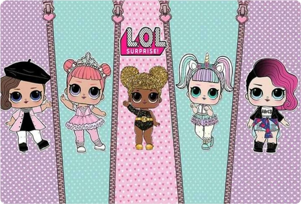 Lol Bebek Dikdörtgen Pasta Yenilebilir Resim Baskı 28*19 cm ürün görseli