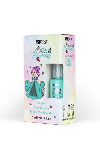 Mara Kids Princess Çocuk Oje 5 Ml Mint Yesil - Su Bazli*48 ürün görseli 1