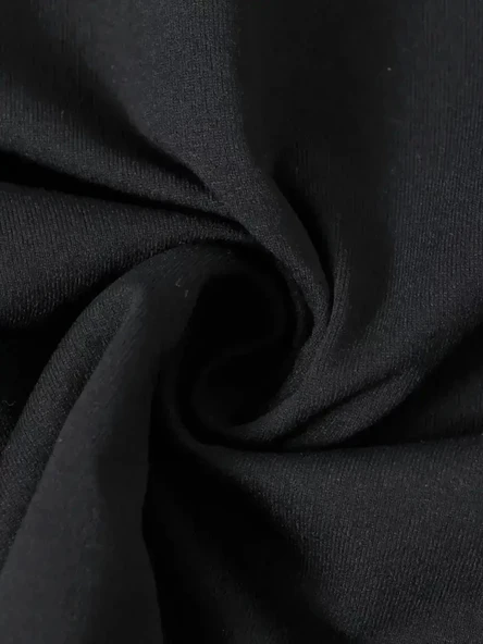 Ördek Baskılı ve Yuvarlak Yakalı Kadın Günlük Büyük Boy Siyah Tişört. - Siyah - Resim 5