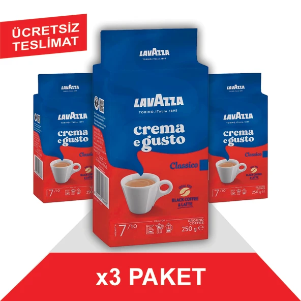 Lavazza Crema e Gusto Filtre Kahve (250gr) x3