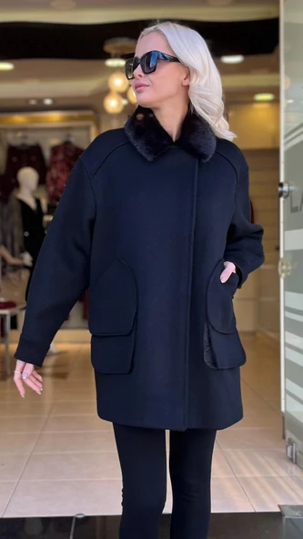 CEP DETAYLI KISA KAŞE KABAN - 2