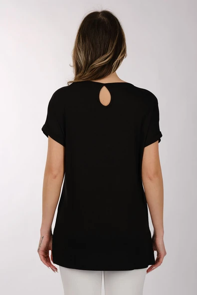 KAPLAN BASKILI SIRT DETAYLI TSHİRT - Resim 5