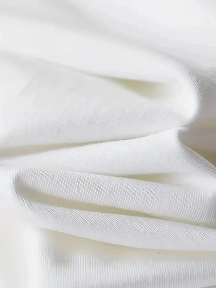 Geniş Kesim Pamuklu Tişört - "GANDHI The Project" Baskılı, Beyaz, Rahat Kesim, Kısa Kollu, Günlük Kıyafet, Her Gün Giyil - Resim 3