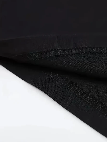 [Günlük T-Shirt] Hafif Kadın Günlük T-Shirt | Bol Kesim, Kısa Kollu, Yuvarlak Yaka, Eğlenceli Karikatür Ayı ve "Umrumda - Resim 5