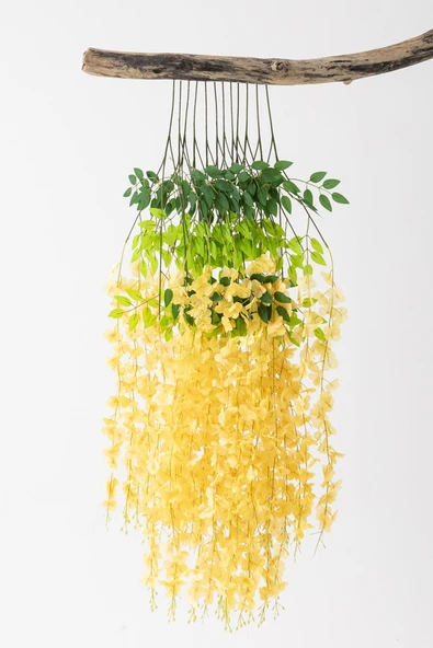 Güleç Yapay Çiçek Sarkan Yapay Çiçek Akasya 12'li Sarı