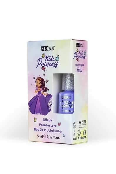 Mara Kids Princess Çocuk Oje 5 Ml Mor - Su Bazlı