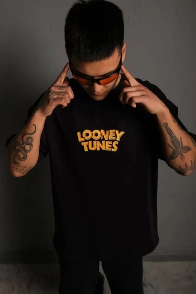 Erkek Dijital Baskılı T-Shirt - Siyah - Resim 2