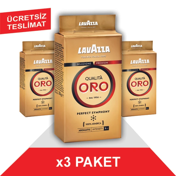 Lavazza Qualita Oro Filtre Kahve (250gr) x3 ürün görseli