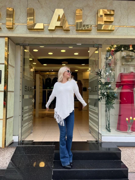 ETEK UCU PÜSKÜL DETAYLI TRİKO - Resim 3