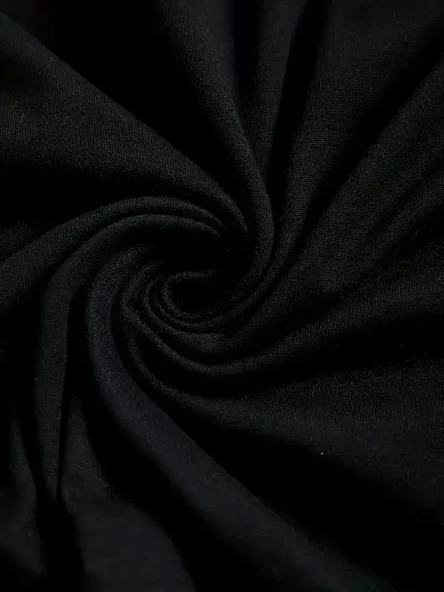 Büyük Boy Ayıcık Baskılı Bisiklet Yaka T-Shirt, İlkbahar & Yaz İçin Rahat Kısa Kollu T-Shirt, Kadın Giyim - Siyah - Resim 5