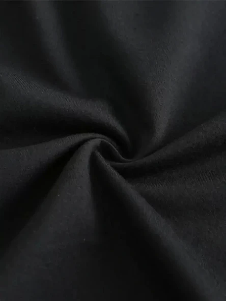 20/1 Penye Compack Baskılı Oversize Kısa Kol Bisiklet Yaka T-shirt - Siyah - Resim 3