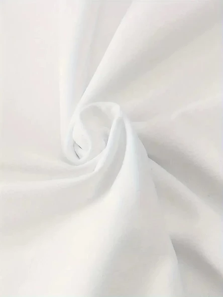 20/1 Penye Compack Gülücük Baskılı Oversize Bisiklet Yaka Kısa Kol Yazlık T-shirt - Beyaz - Resim 3