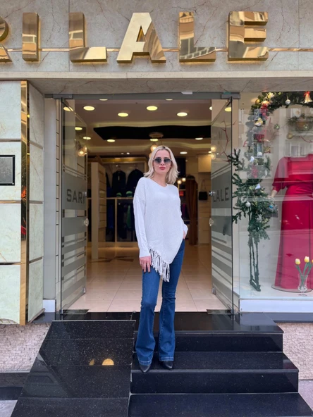 ETEK UCU PÜSKÜL DETAYLI TRİKO - Resim 4