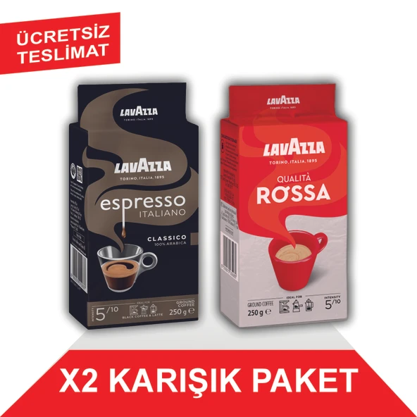 Lavazza Espresso Classico Italiano + Qualita Rossa Filtre Kahve (250gr) 2'Li Paket
