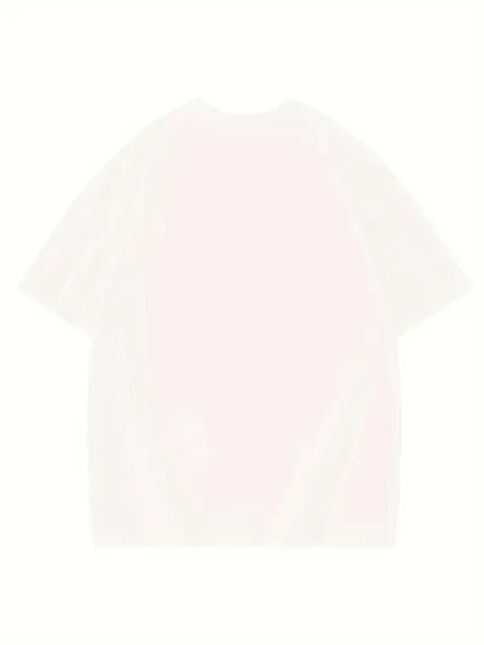 Thousand Ön Arka Baskılı Oversize Bisiklet Yaka T-shirt - Beyaz - Resim 3