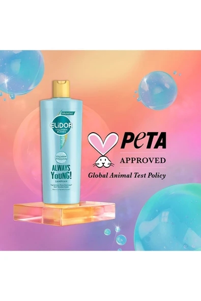 ELİDOR COLLAGEN BLENDS SÜLFATSIZ SAÇ BAKIM ŞAMPUANI ALWAYS YOUNG ONARICI VE YIPRANMA KARŞITI 350 ML - 5