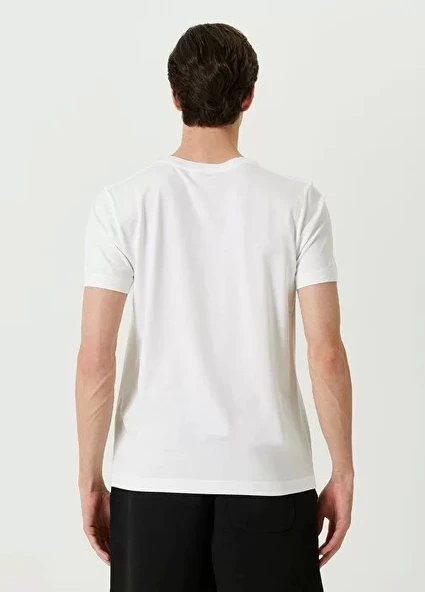 Unisex Basic Bisiklet Yaka Regular T-Shirt - Beyaz - Resim 2