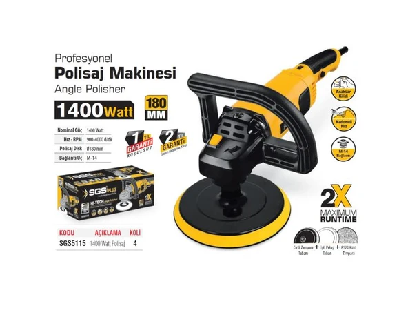 Sgs Sgs5115 Polisaj Makinesi 1400w 180mm - 2