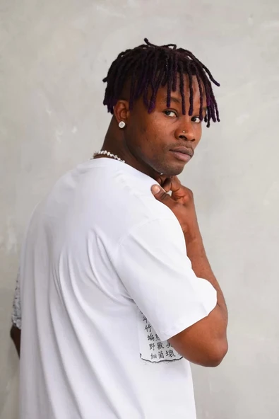 Unisex Bisiklet Yaka Baskılı Oversize T-Shirt - Beyaz - Resim 6