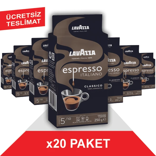 Lavazza Espresso Classico Italiano Filtre Kahve (250gr) x20