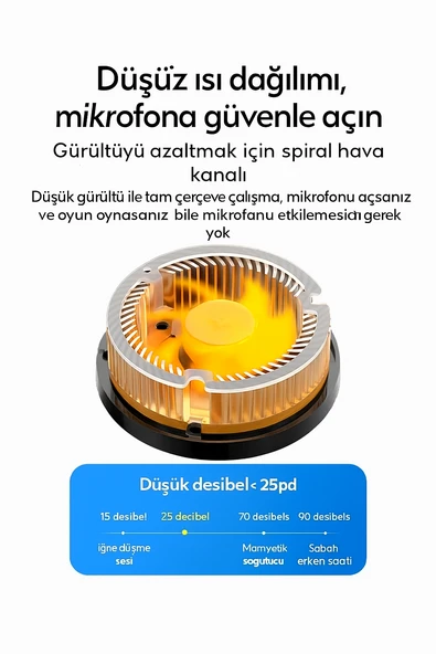 QASUL Magsafe Destekli Ultra Güçlü Telefon Soğutucu Kablolu Rgb Fan - 3