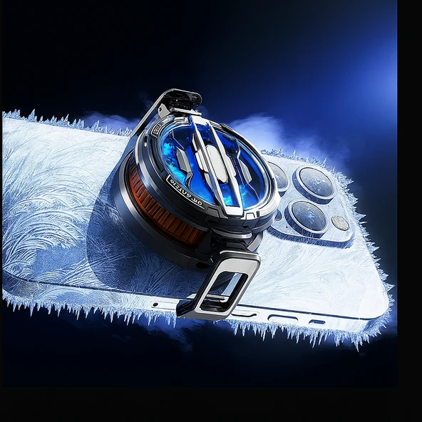 QASUL Magsafe Destekli Ultra Güçlü Telefon Soğutucu Kablolu Rgb Fan - 5