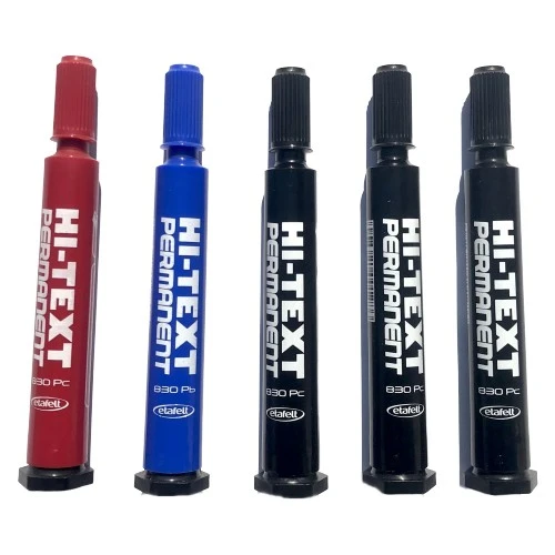 Hi-Text 830PC Mavi Keçeli Kalem Kesik Uç Marker 12’li Paket Yazı & Çizim Kalemi - 3