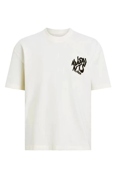 Erkek Baskılı Oversize T-shirt - Beyaz - 5