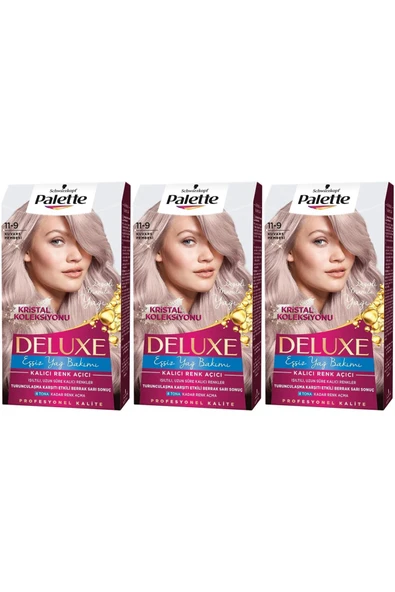 Palette Deluxe Saç Boyası 11-9 Kuvars Pembesi 3'lü Set ürün görseli