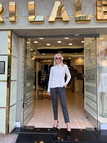 FERMUAR DETAYLI TRİKO HIRKA - 3