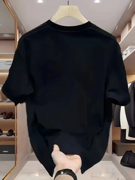 20/1 Penye Compack Özgür kuşlar Baskılı Baskılı Oversize Bisiklet Yaka T-shirt - Beyaz - Resim 3