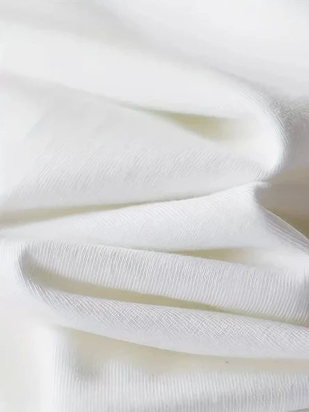 20/1 Penye Compack Özgür kuşlar Baskılı Oversize Bisiklet Yaka T-shirt - Beyaz - Resim 2