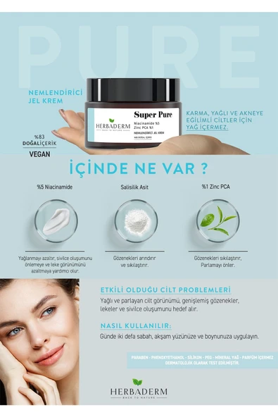 HERBADERM SUPER PURE GÖZENEK SİVİLCE VE LEKE KARŞ. - 3