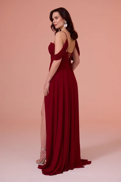 ELBISE UZUN ASKILI ŞİFON - Resim 5