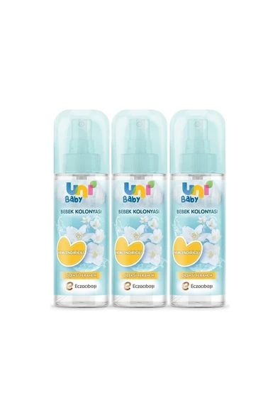 Uni Baby Bebek Kolonyası 150 ml Çiçeksi Ferahlık X 3 Adet