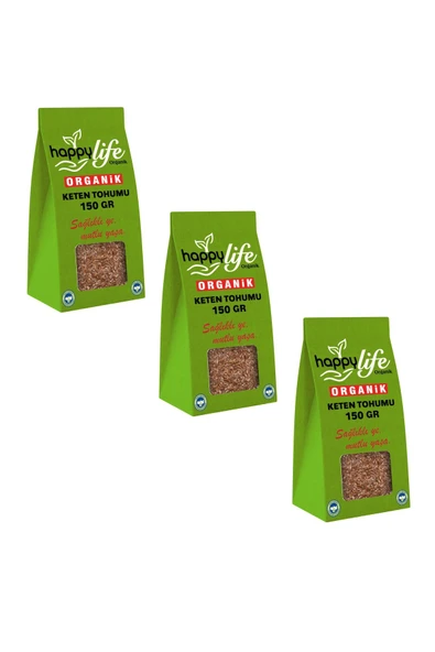 Happy Life Organik Keten Tohum 150 gr X 3 Adet