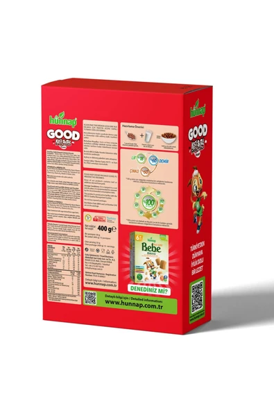 Hünnap Good Keçi Sütlü Vitaminli Çikolatalı Gevrek 400 GR - 2